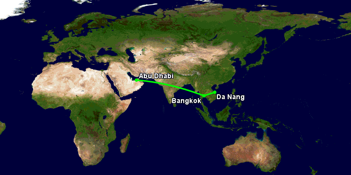 Bay từ Đà Nẵng đến Abu Dhabi qua Bangkok