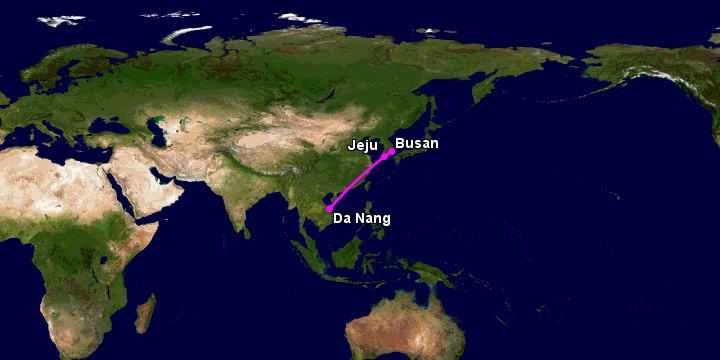 Bay từ Đà Nẵng đến Jeju qua Busan