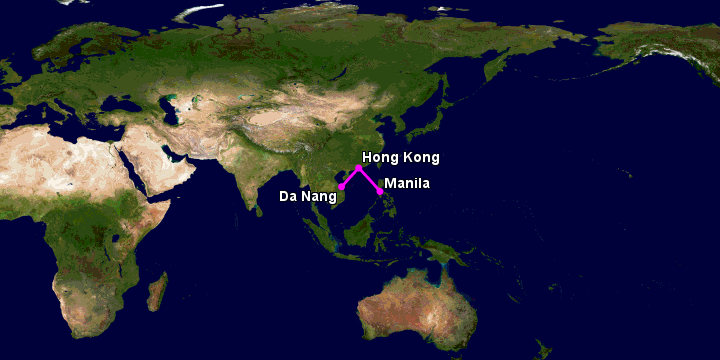Bay từ Đà Nẵng đến Manila qua Hong Kong