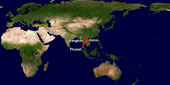 Bay từ Hà Nội đến Phuket qua Bangkok