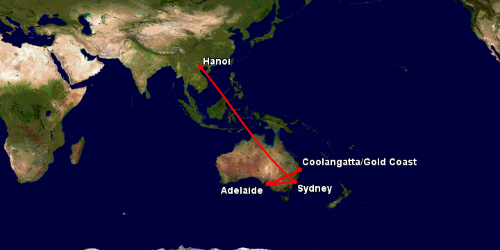 Bay từ Hà Nội đến Gold Coast qua Sydney, Adelaide