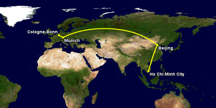 Bay từ Sài Gòn đến Bonn qua Bắc Kinh, Munich