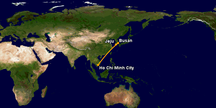 Bay từ Sài Gòn đến Jeju qua Busan, Jeju City