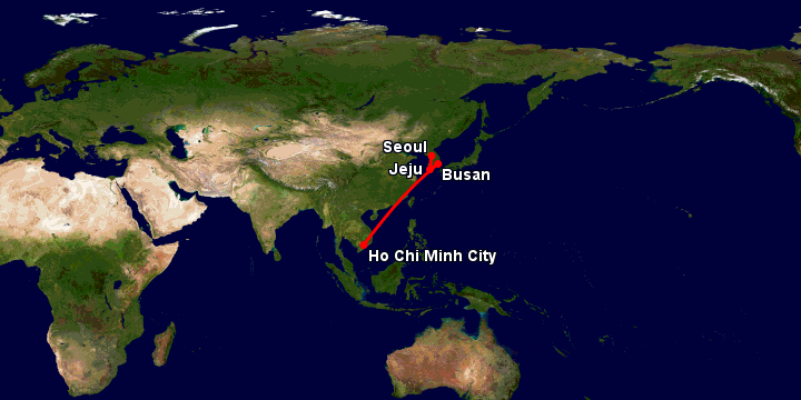 Bay từ Sài Gòn đến Seoul qua Busan, Jeju City