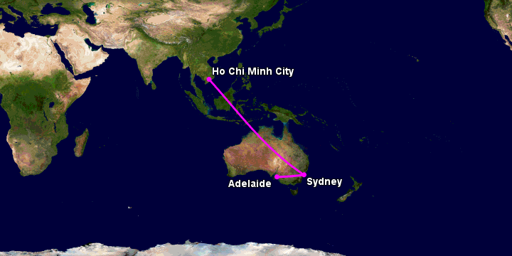 Bay từ Sài Gòn đến Adelaide qua Sydney