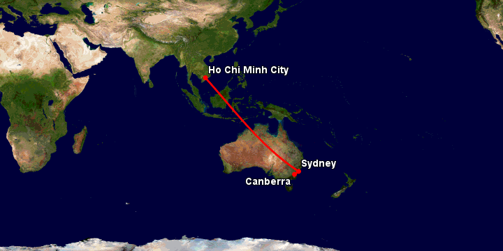 Bay từ Sài Gòn đến Canberra qua Sydney